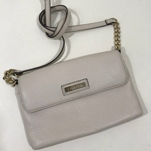 Calvin Klein Leather Crossbody Metal Logo